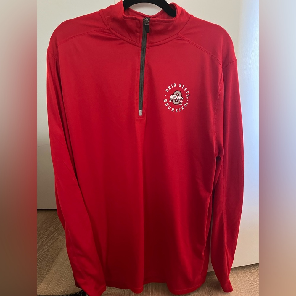Ohio State Buckeyes Red Quarter-Zip Pullover